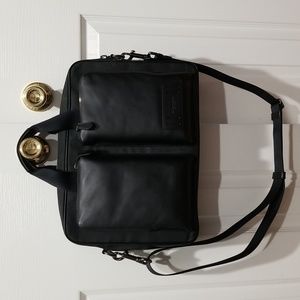 Coach black laptop briefcase